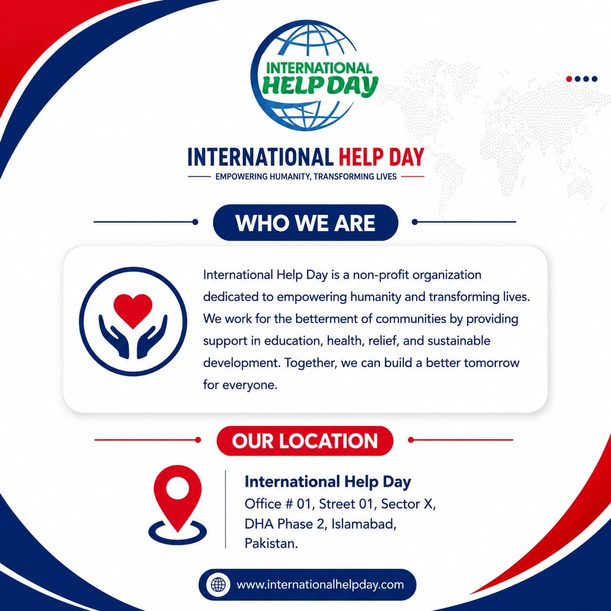 Community members supported by International Help Day